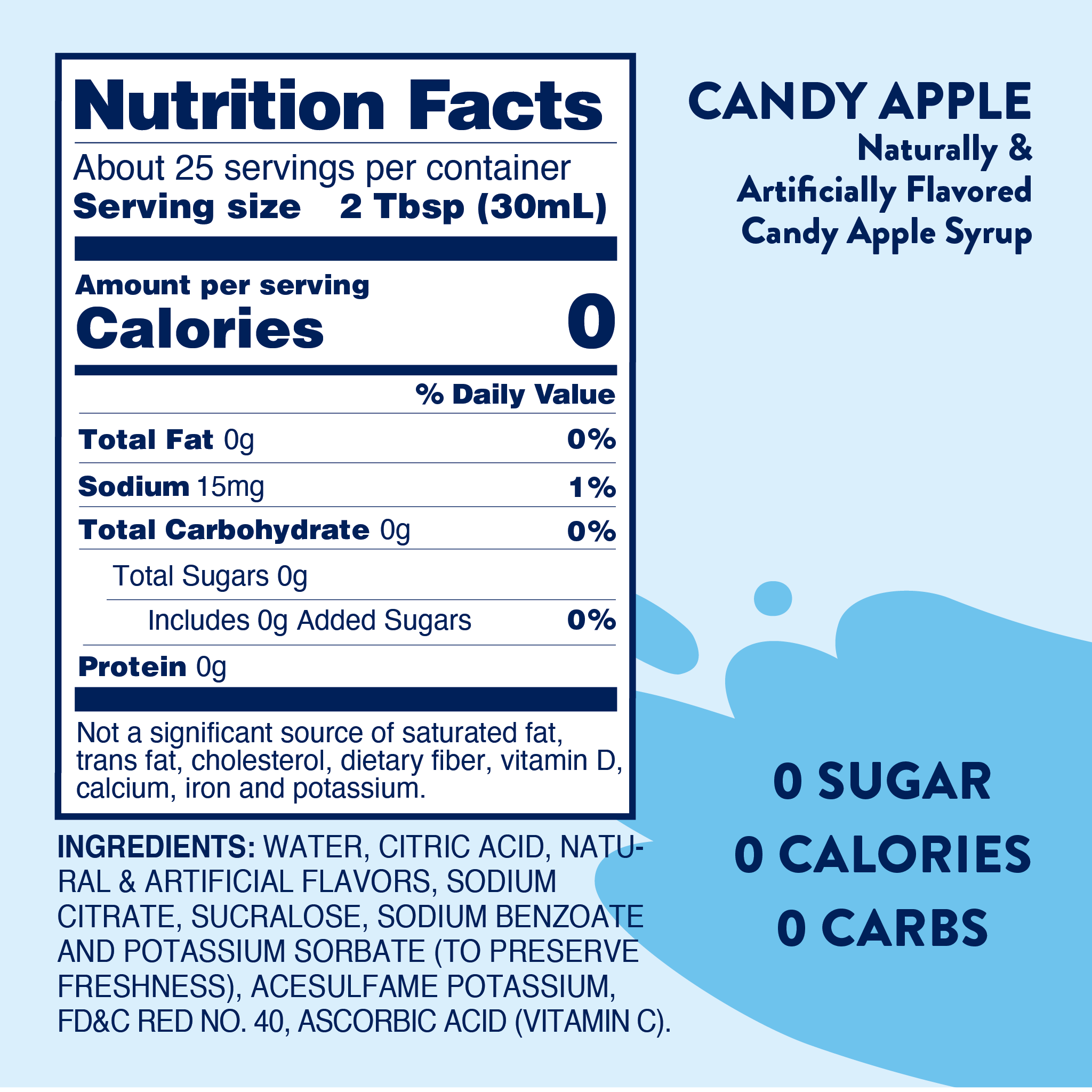 Sugar Free Candy Apple Flavor Infusion Syrup!