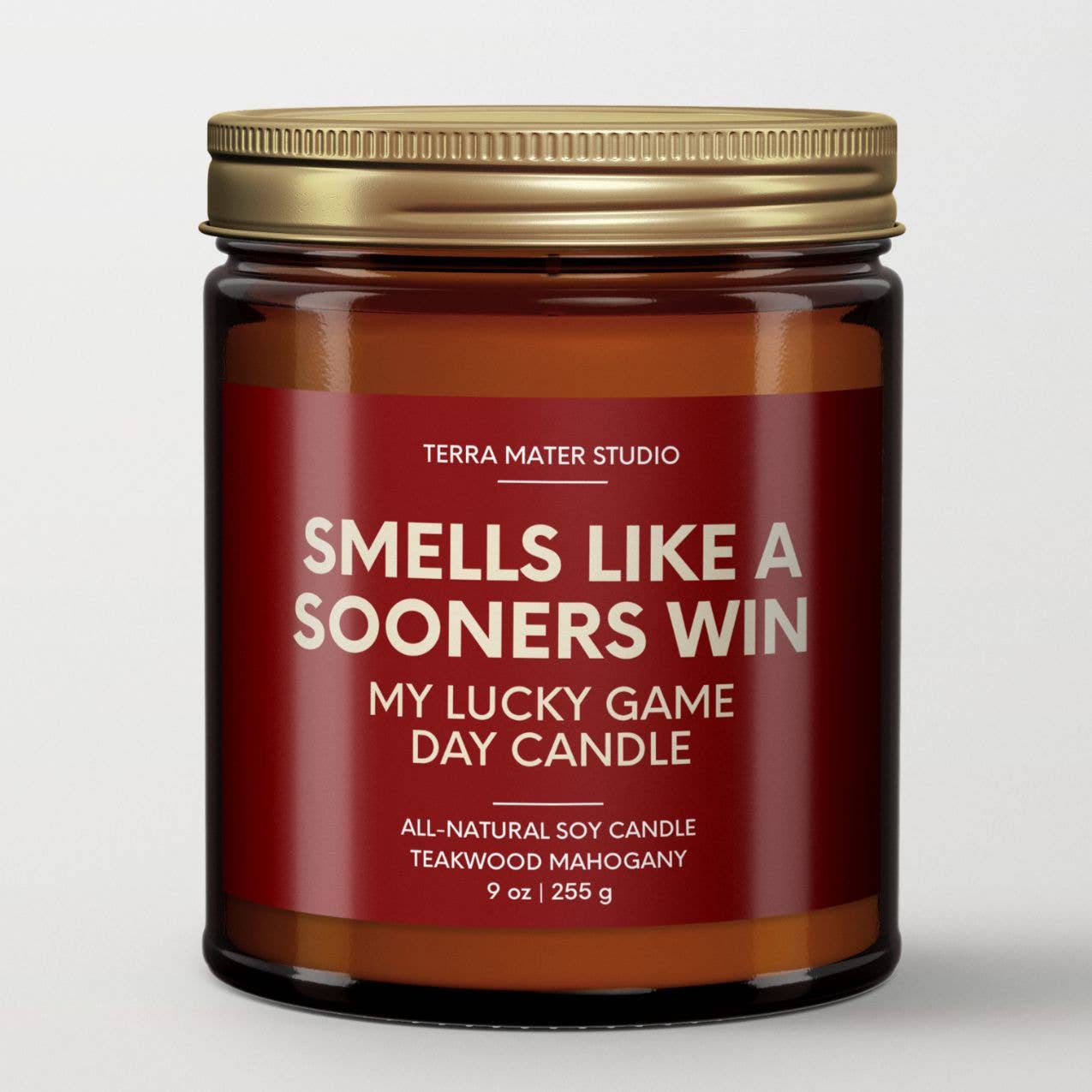 Smells Like A Sooners Win Game Day Candle! 2 wicks!