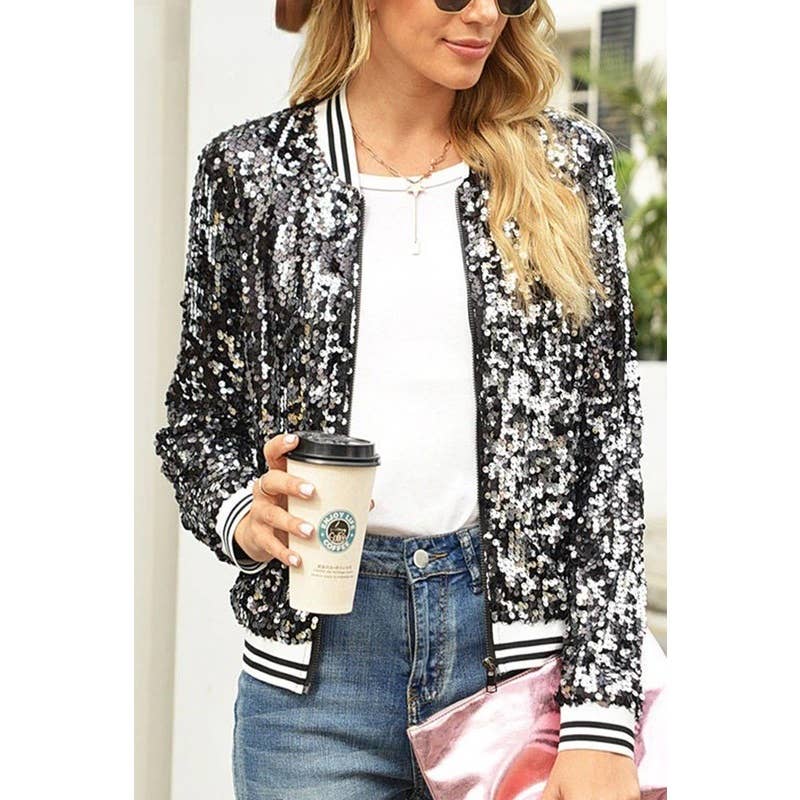 Sequin Bomber Jacket!