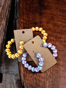 Ball Hoop Earrings! 2 styles!
