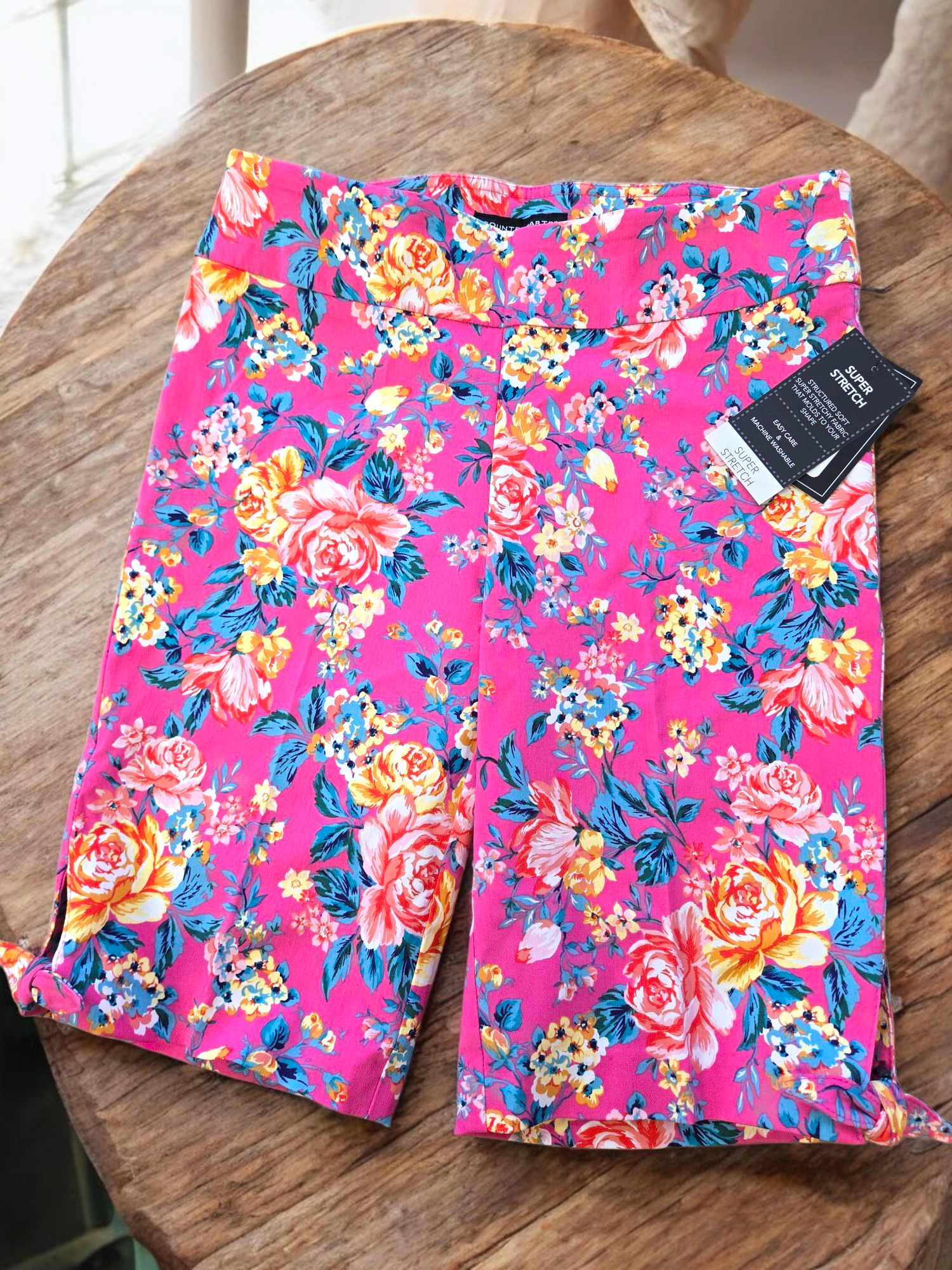 Floral Stretch Bermuda Shorts!