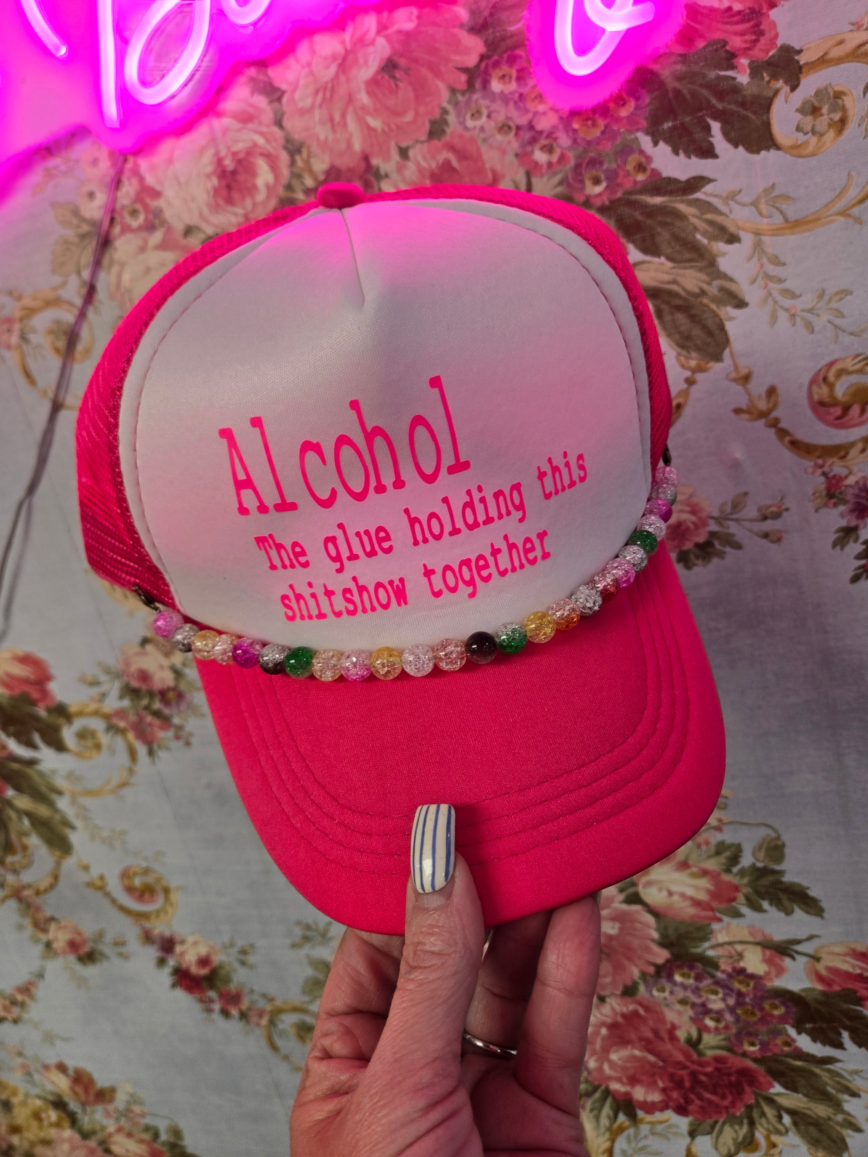 Alcohol Trucker Caps! 2 Colors!