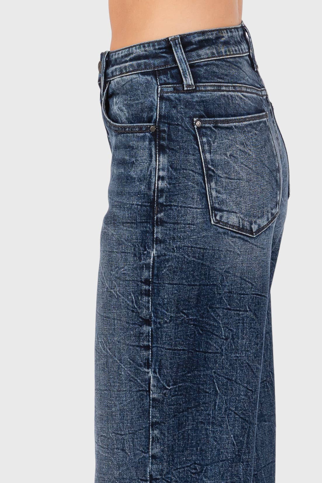 HIGH RISE COMFORT STRETCH WIDE LEG Denim!