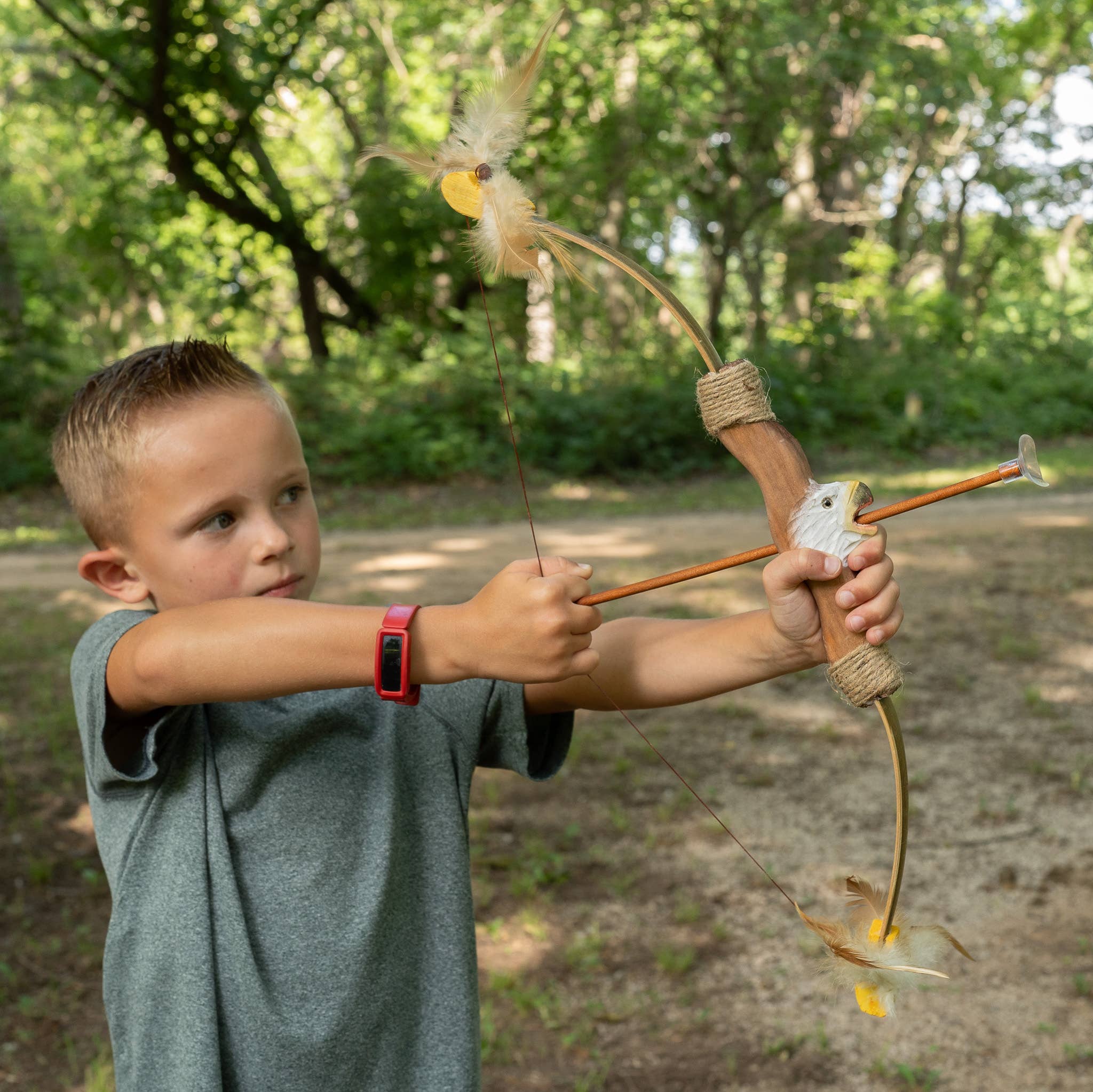 Hand Carved Mouth Shooter Bow & Arrow Set!