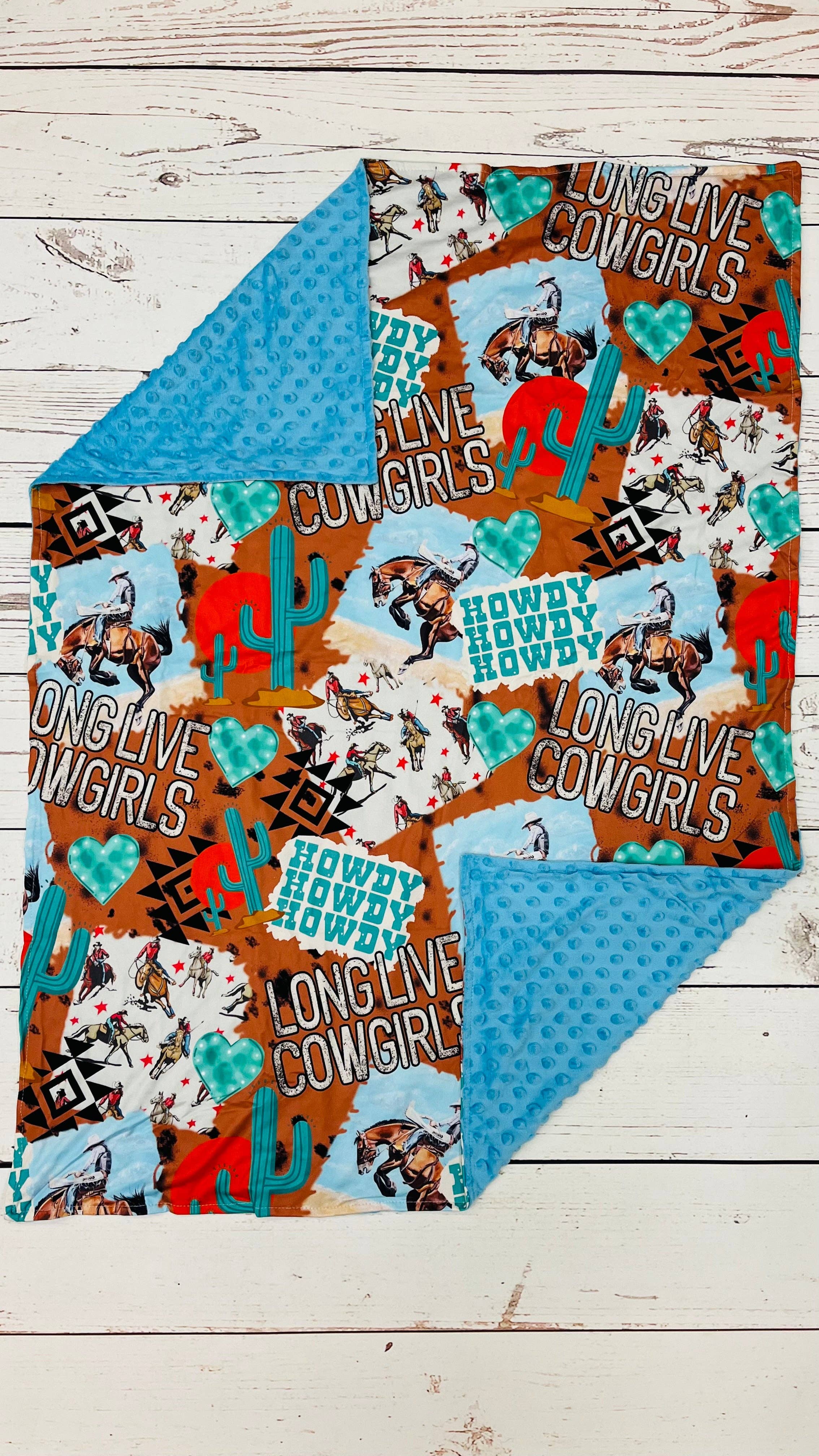 Minky Cowgirl Blanket!
