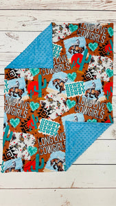Minky Cowgirl Blanket!