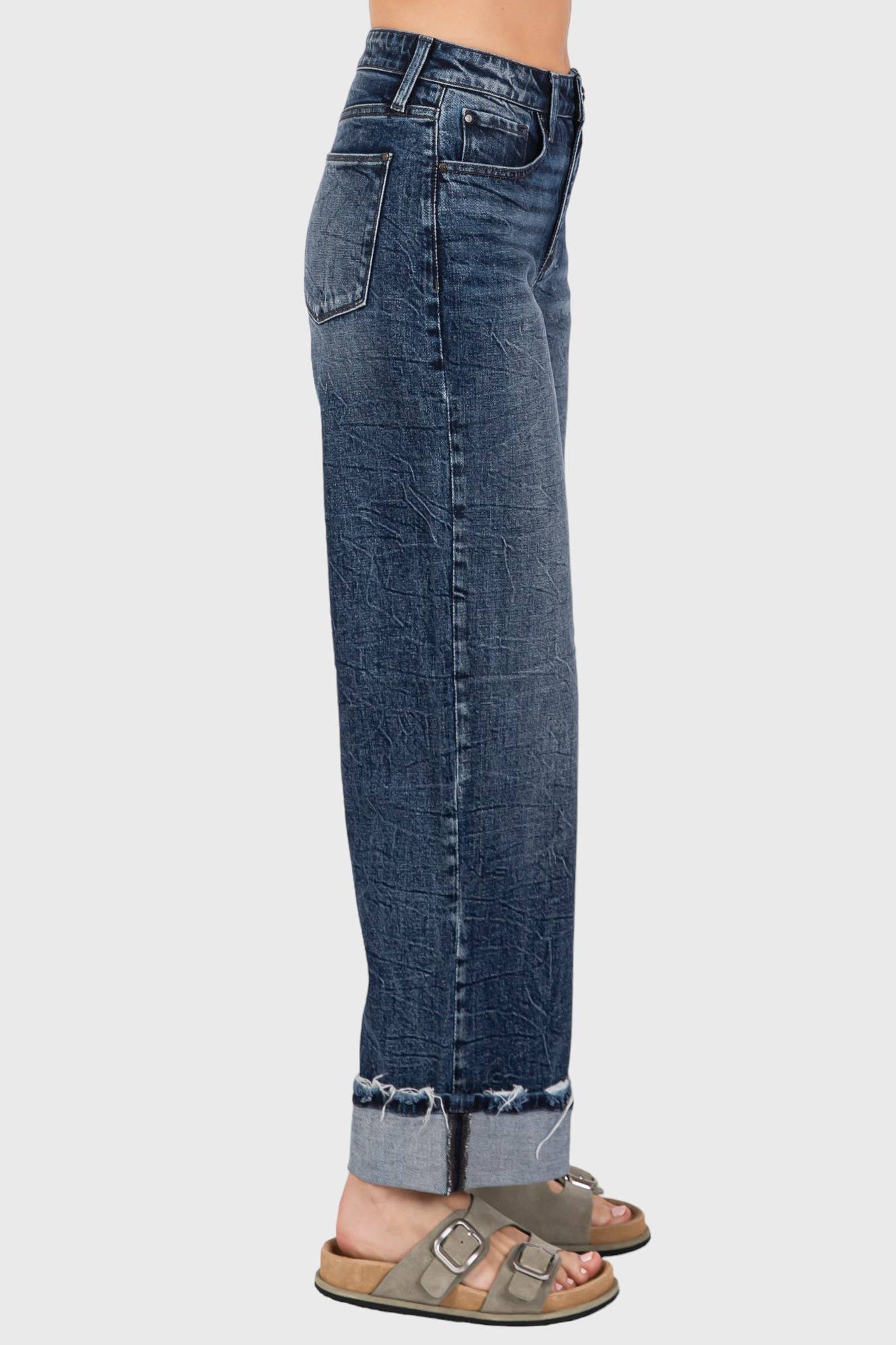 HIGH RISE COMFORT STRETCH WIDE LEG Denim!
