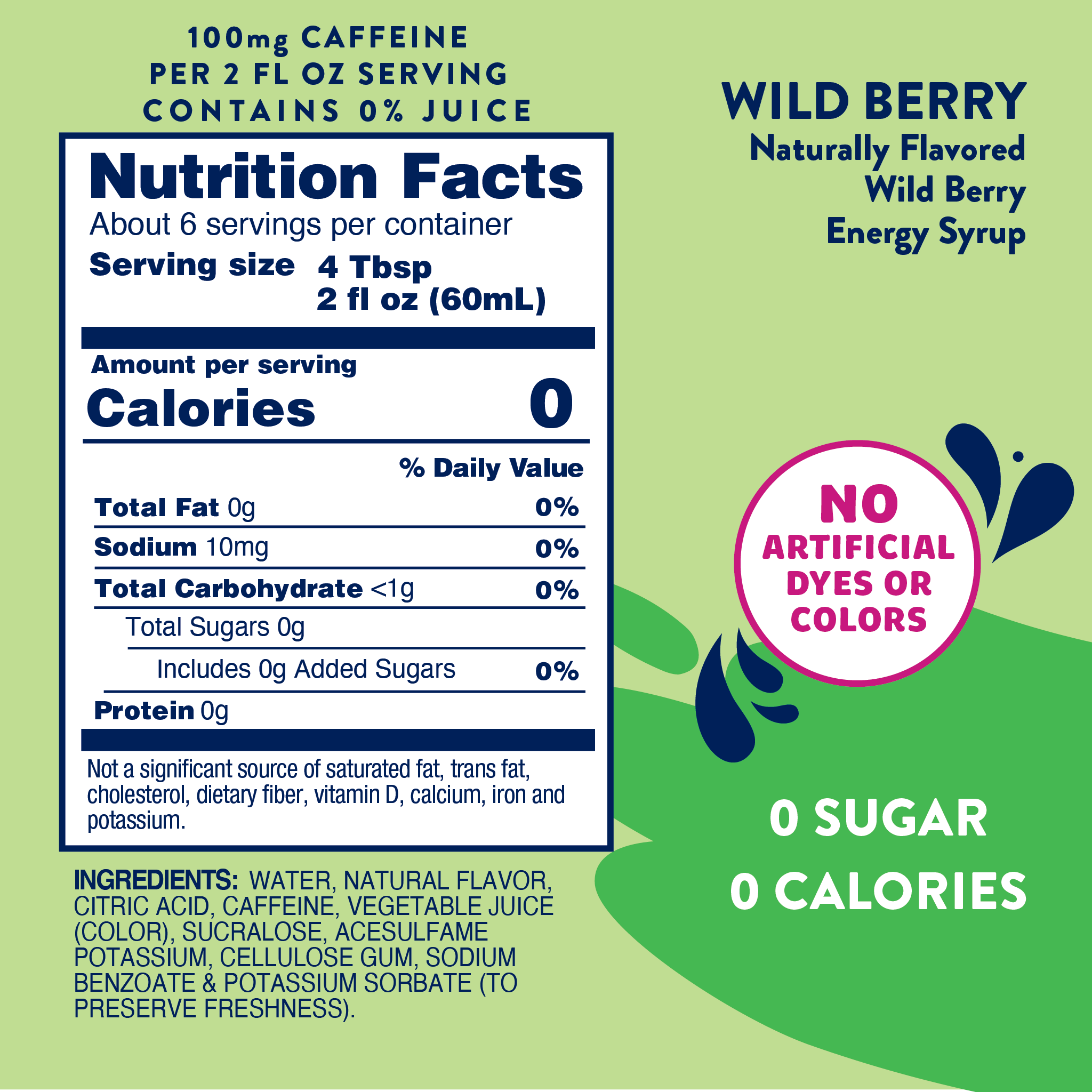 Wild Berry Energy Syrup!  - 375ml