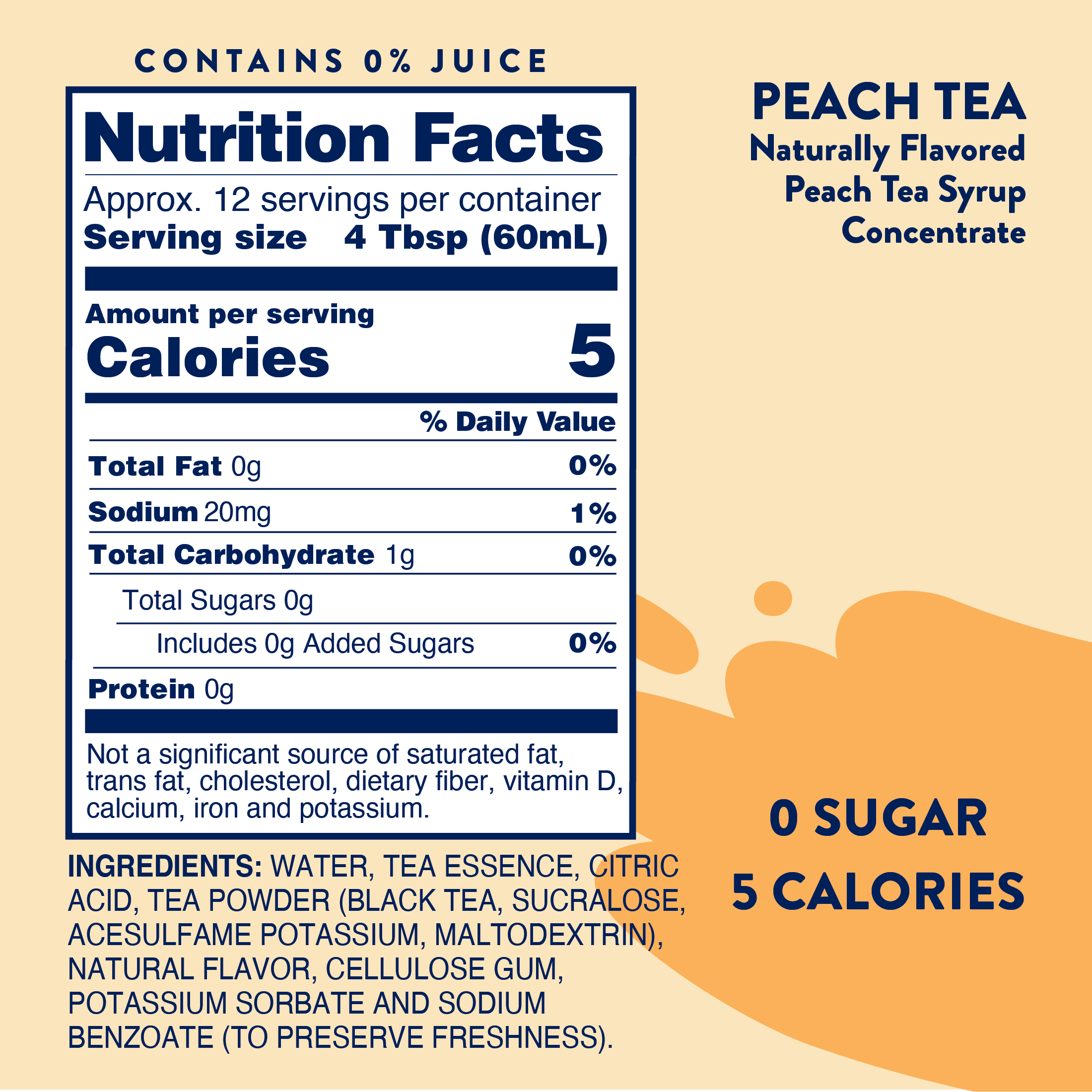 Sugar Free Peach Tea Syrup!