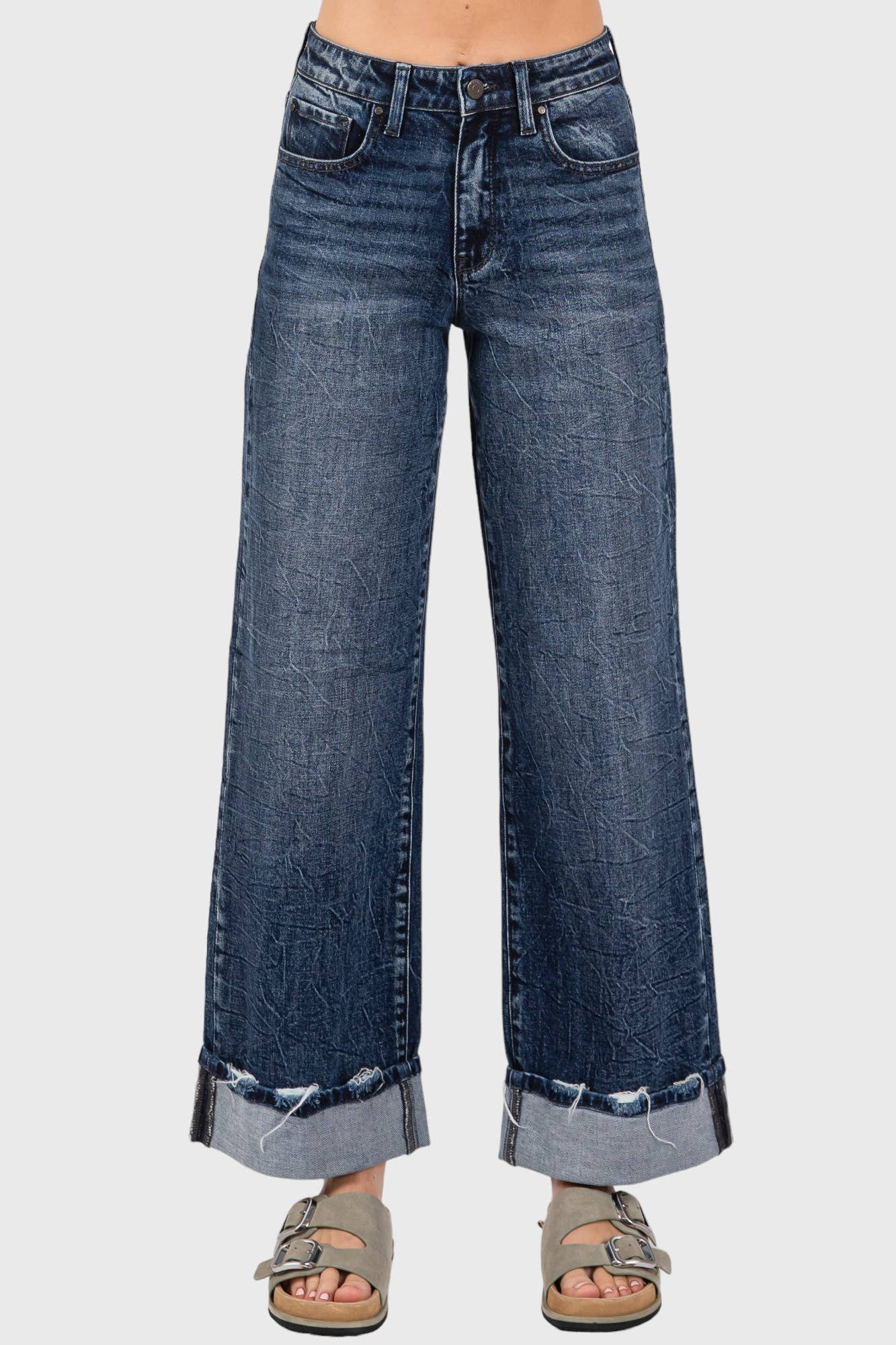 HIGH RISE COMFORT STRETCH WIDE LEG Denim!
