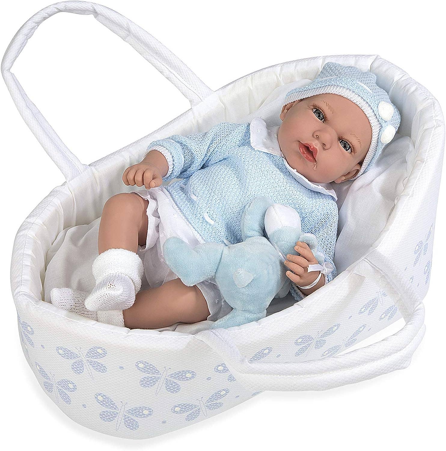 Reborn Baby with Butterfly Baby Bassinet!