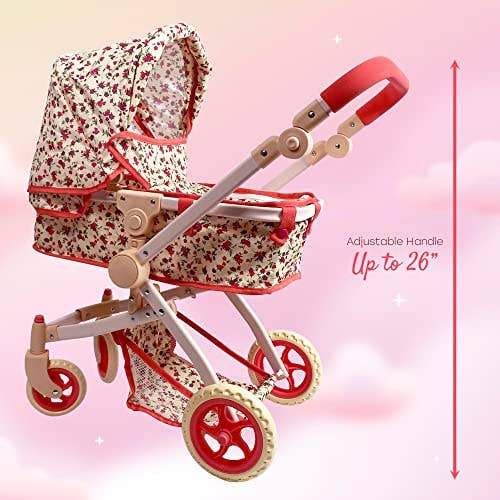 Convertible Combo Baby Doll Floral Stroller!