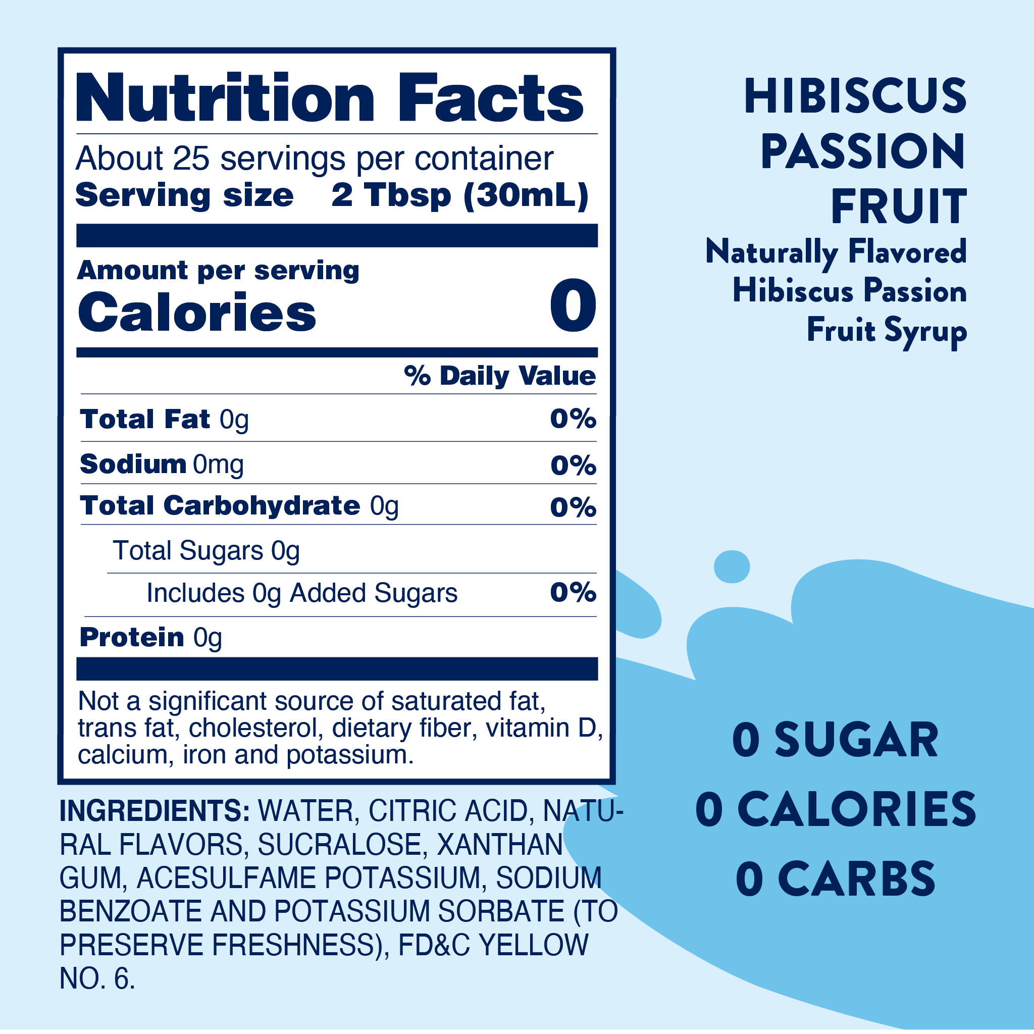 Sugar Free Hibiscus Passion Fruit Flavor Infusion Syrup!