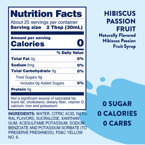 Sugar Free Hibiscus Passion Fruit Flavor Infusion Syrup!