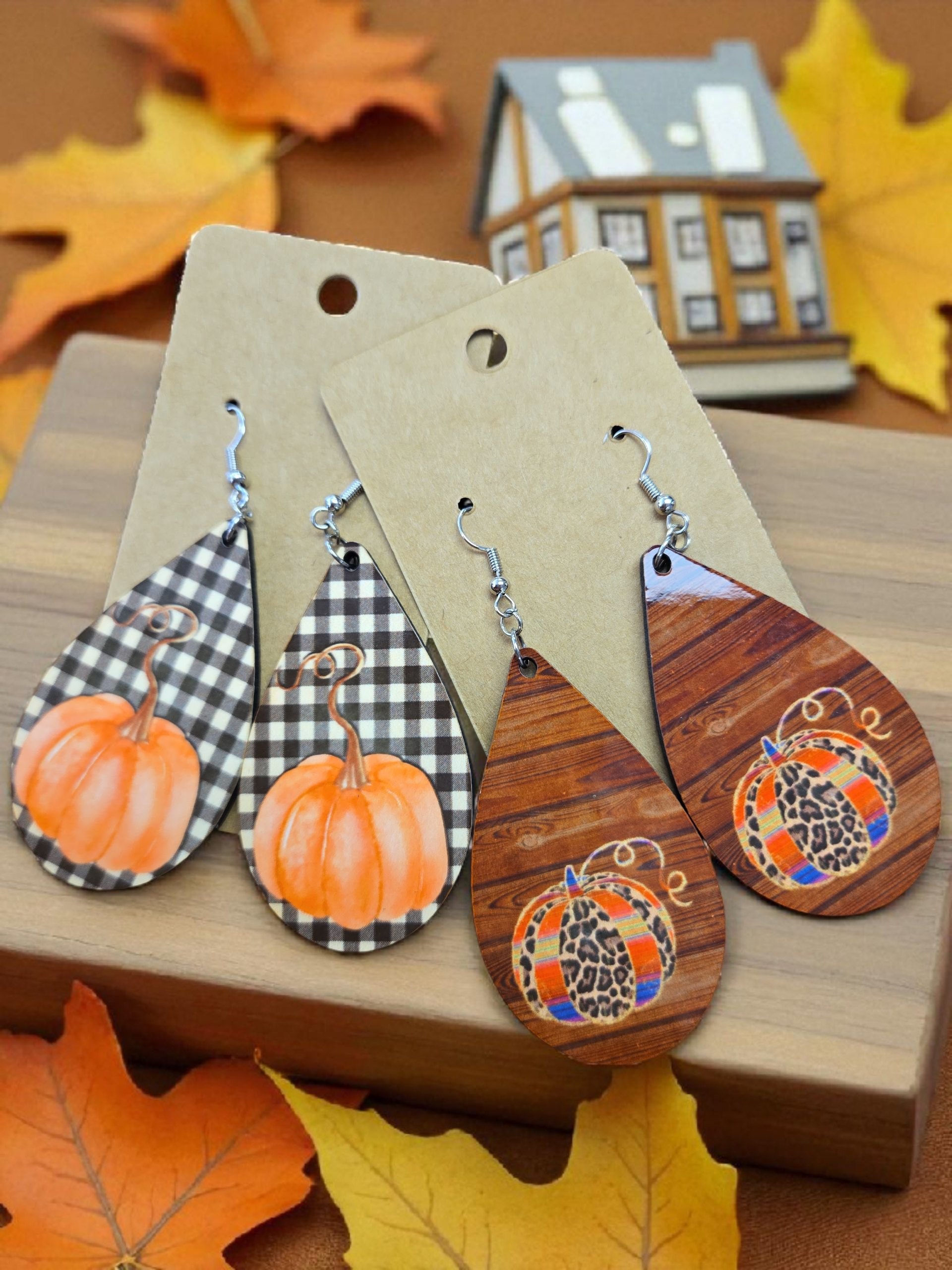 2D Pumpkin Earrings! 2 Choices