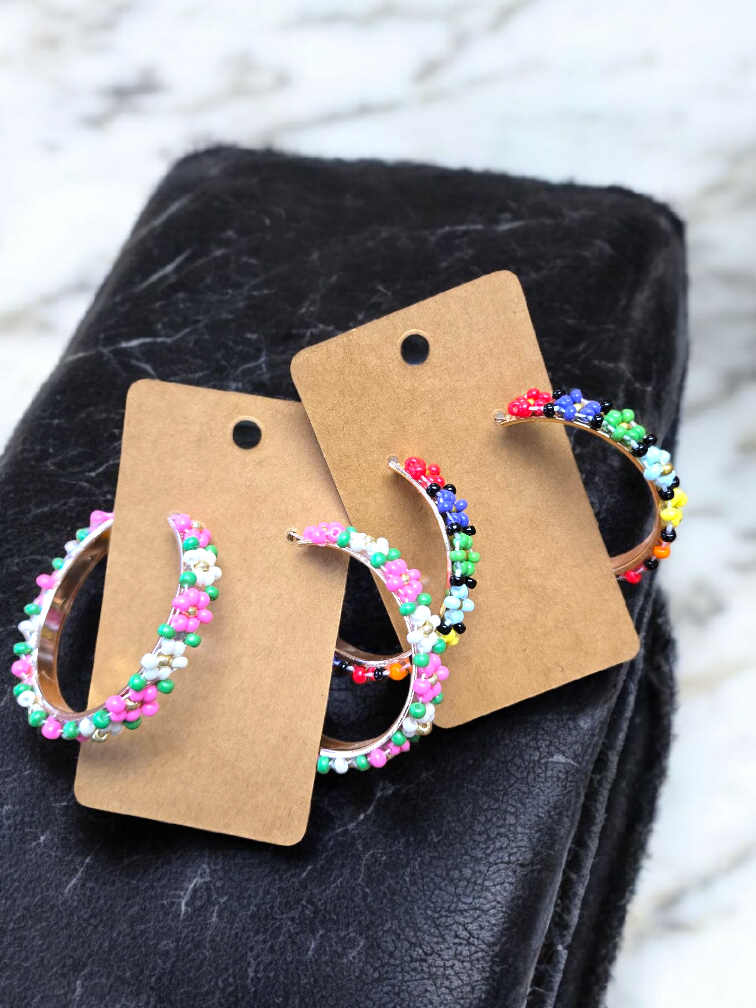 Floral Hoop Earrings!