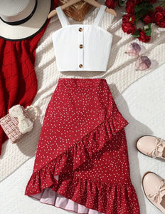 Preteen/ Teen Ruffled Skirt & Crop!