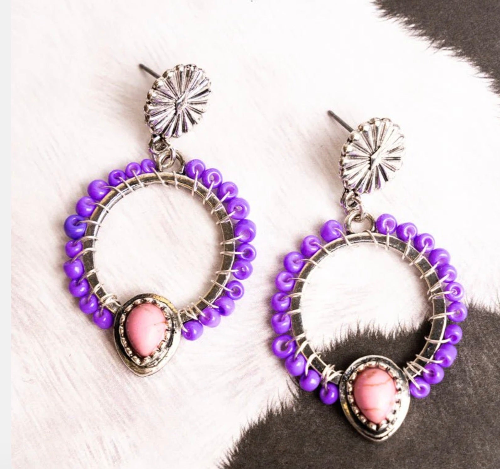 Sea Cliff Beaded Hoops!