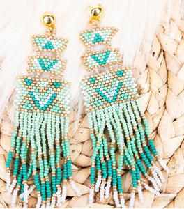 Seafoam Beaded Earrings!