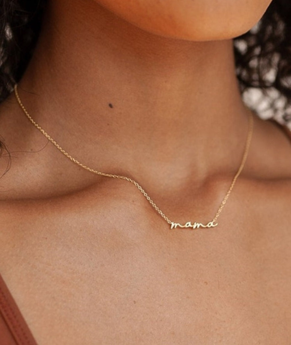 Mama Script Necklace!