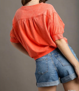 Mineral Wash Terry Shirt!