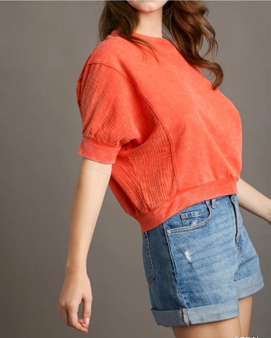 Mineral Wash Terry Shirt!