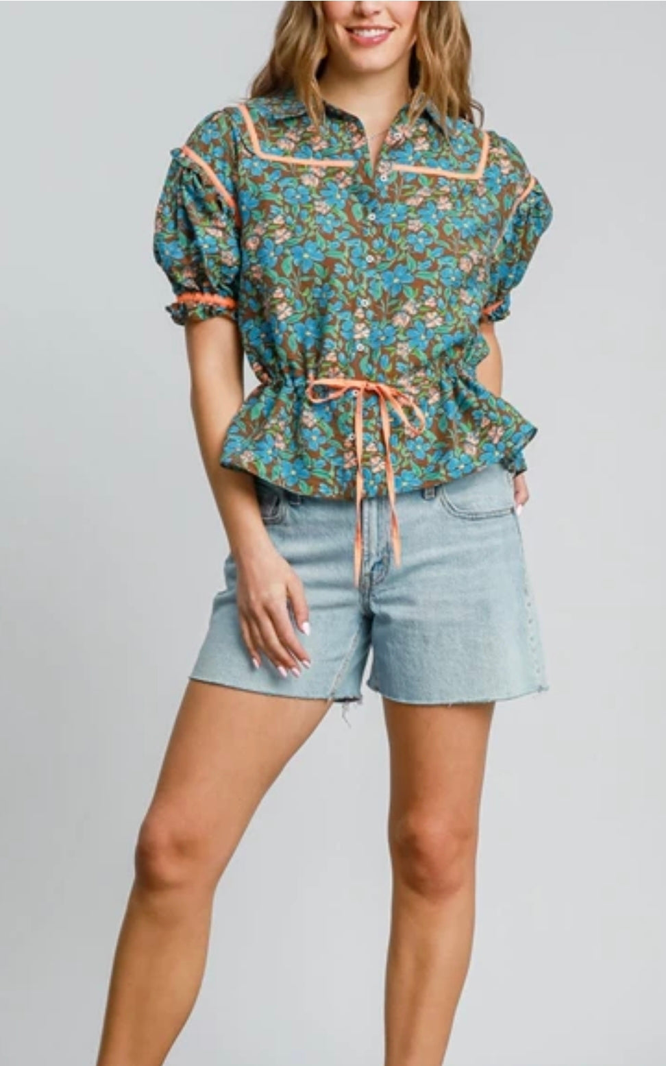 Garden Floral Print Blouse!