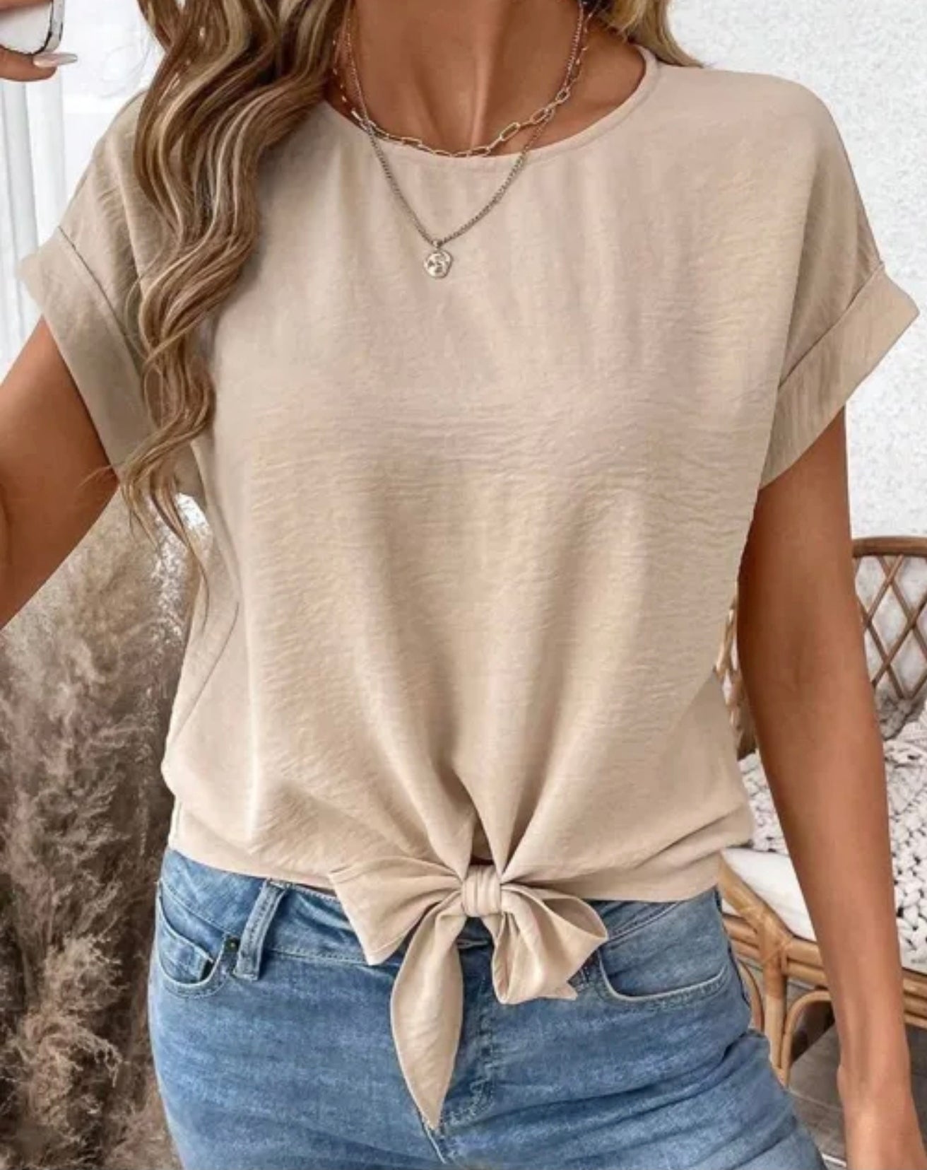 Knotted Hem Blouse!