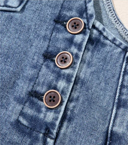 Denim Wide Leg Overalls!