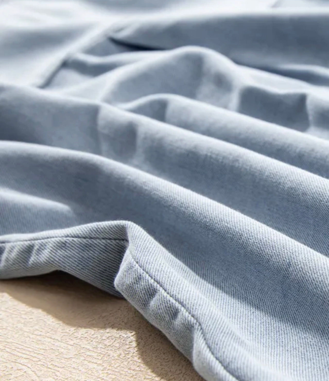 Ruffle Sleeve Jean Shirt!