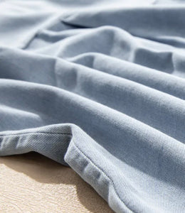 Ruffle Sleeve Jean Shirt!