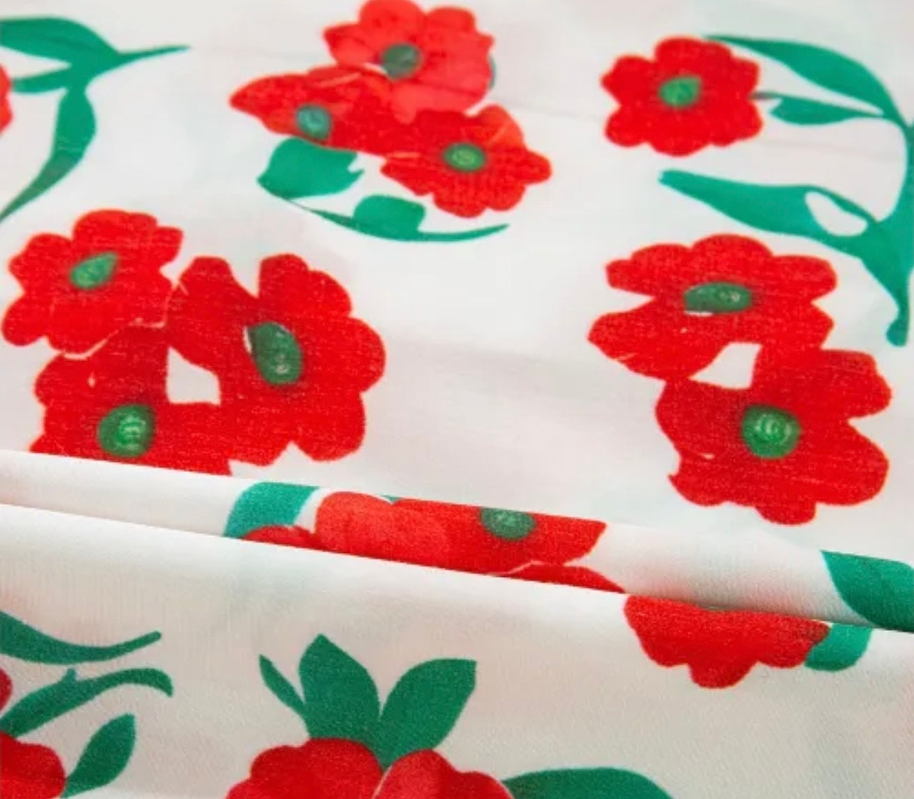Red Floral Print Blouse!