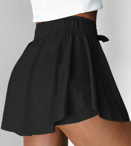 Drawstring Loose Ruffle Skorts!