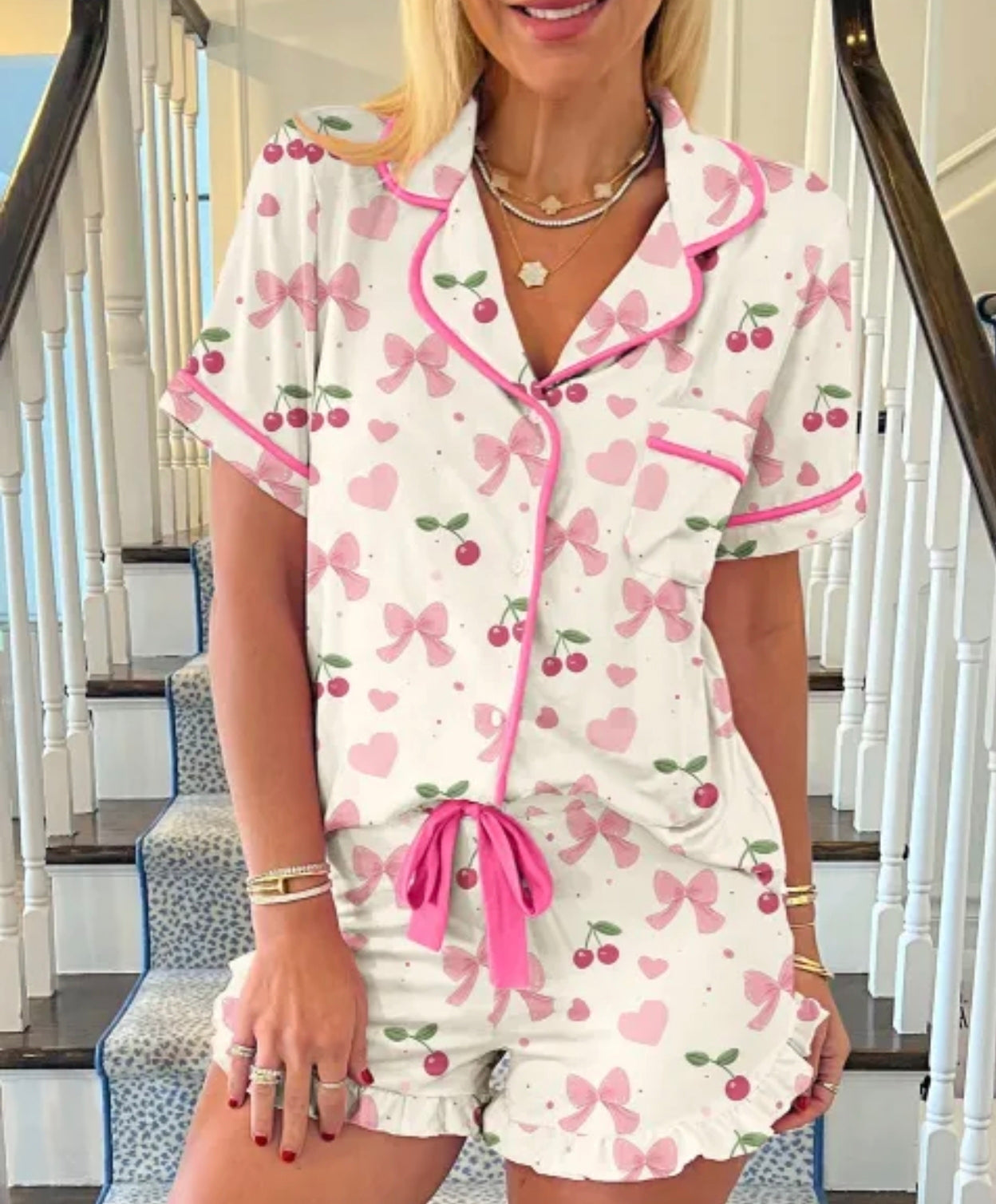 Cherry & Bows Sleepwear Set!