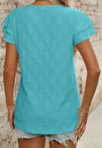 Eyelet Knit Tops! 2 Colors!