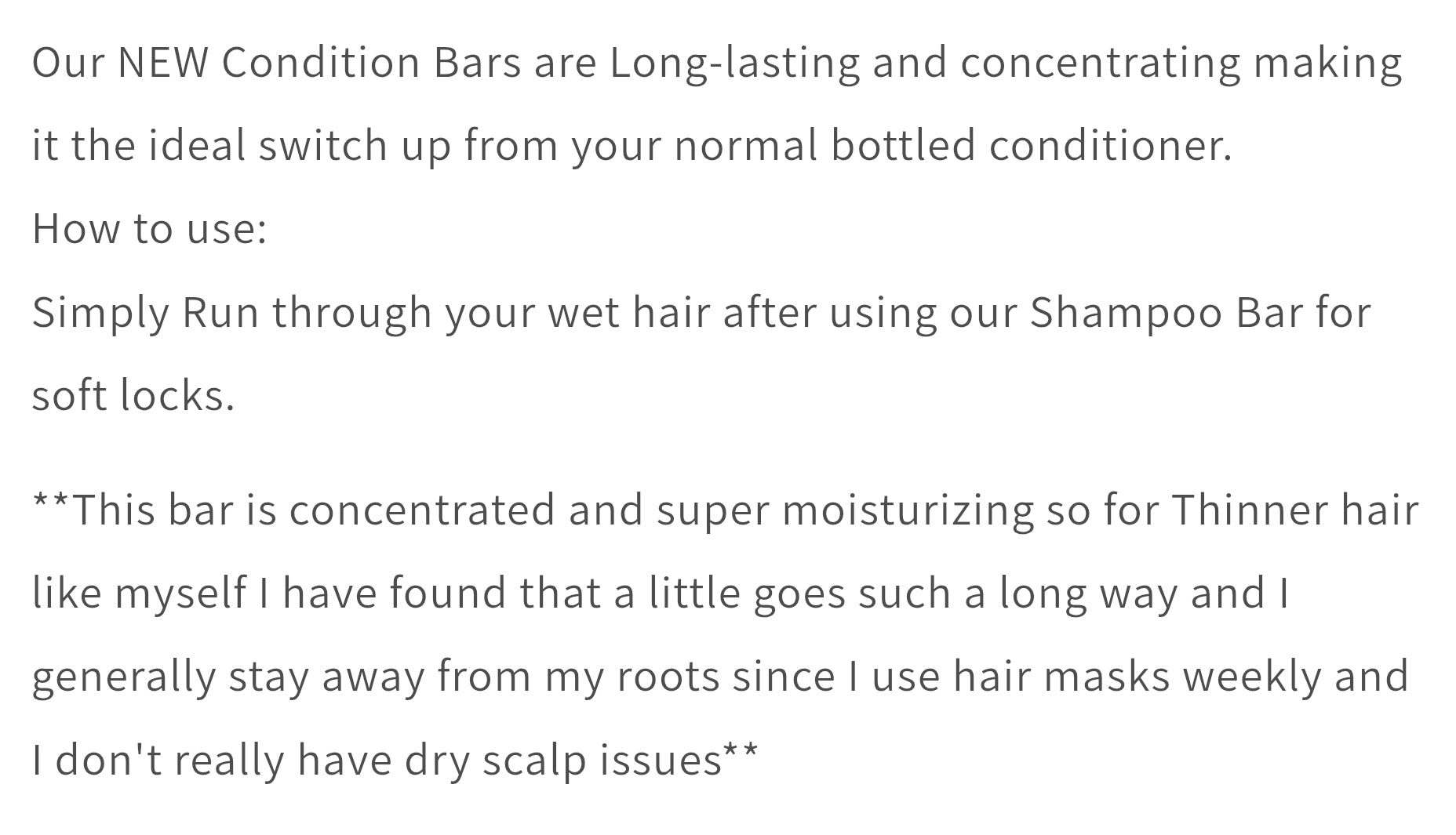 Conditioner Hair Bar! 5 scents!