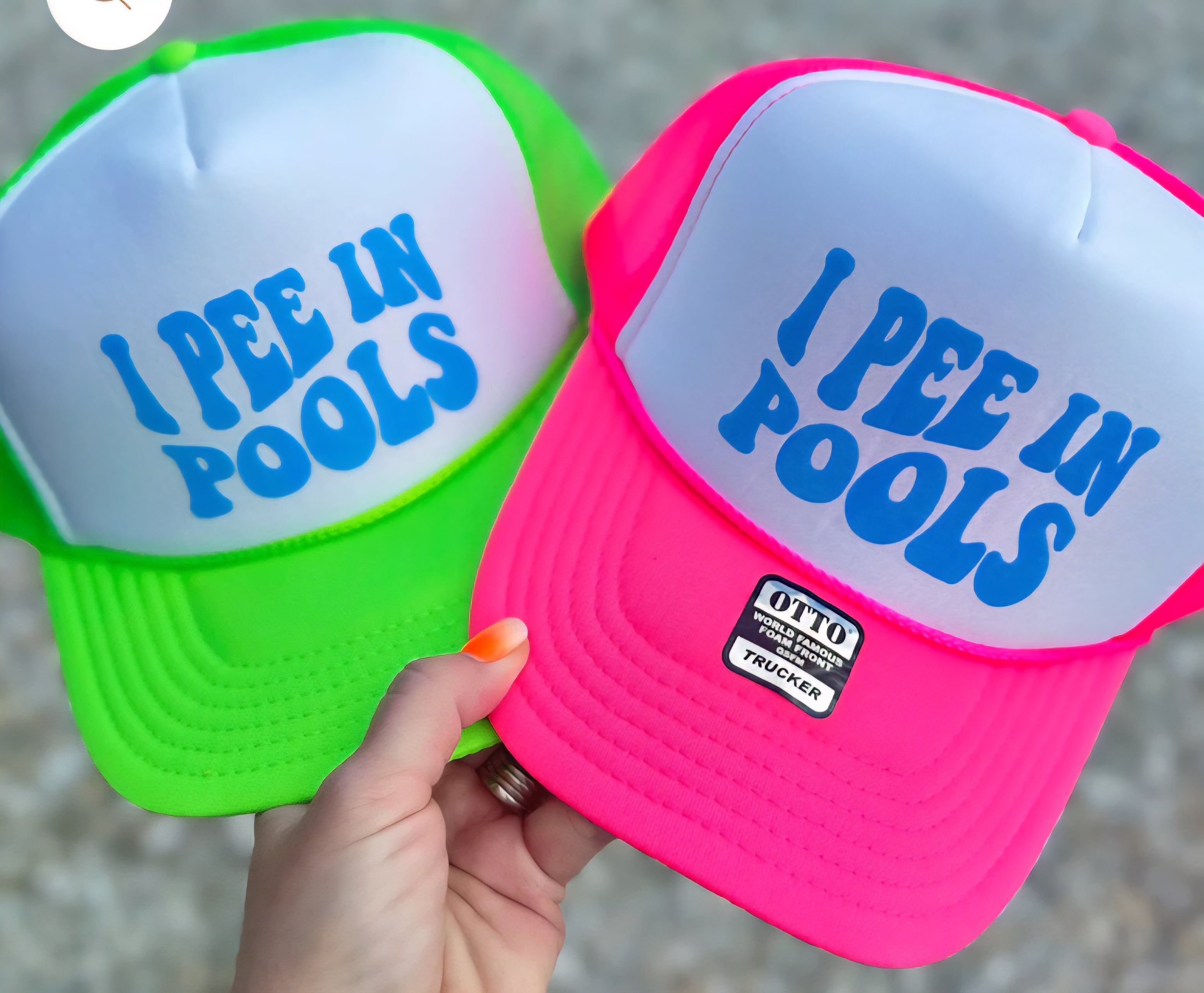 Pee in Pools Caps! 3 colors!