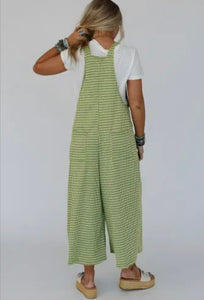 Gingham Green Overalls!