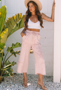 Mineral Washed Cropped Pants!