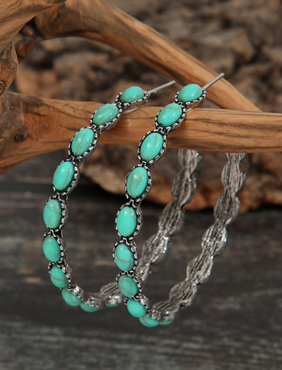 Turquoise Hoop Earrings!