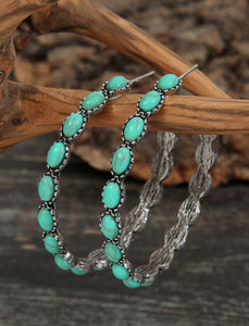 Turquoise Hoop Earrings!