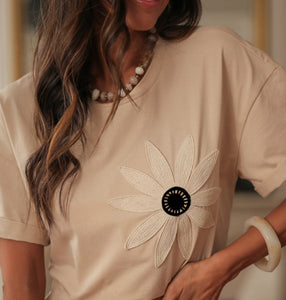 Sunflower Embroidery Tee!