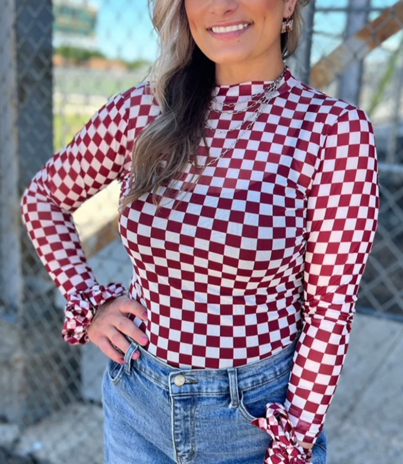 Checked Gameday Mesh Shirt!