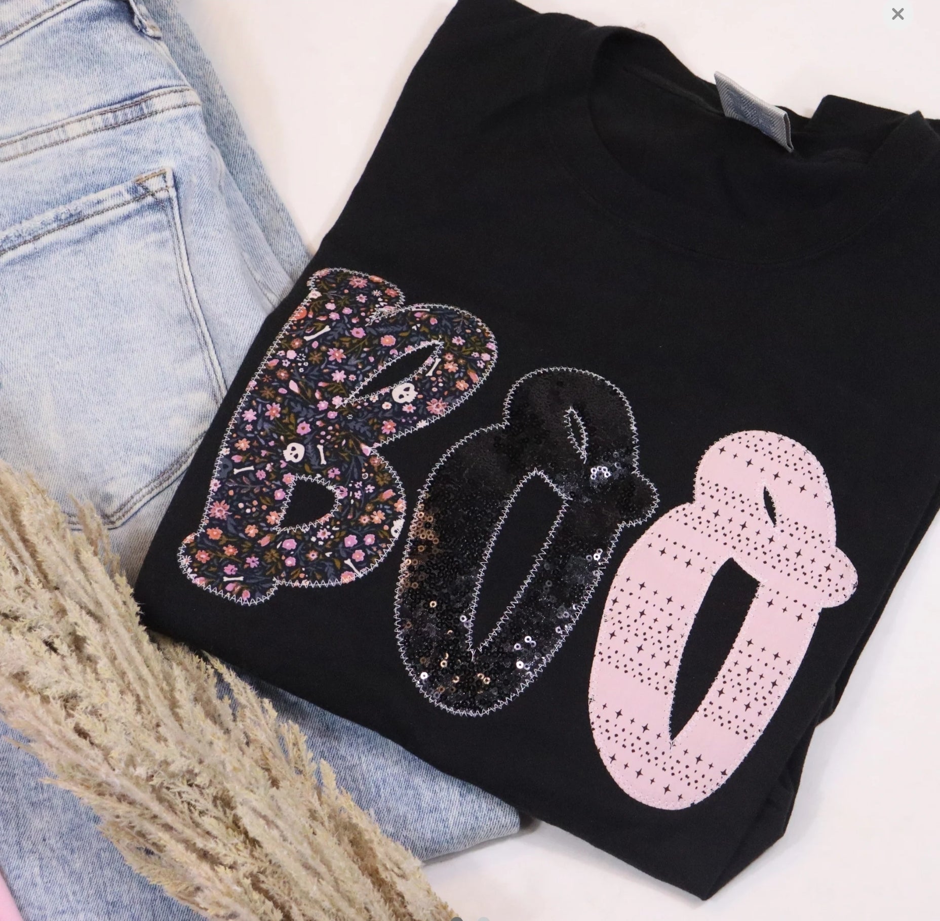 Boo Embroidery Patch Tee!