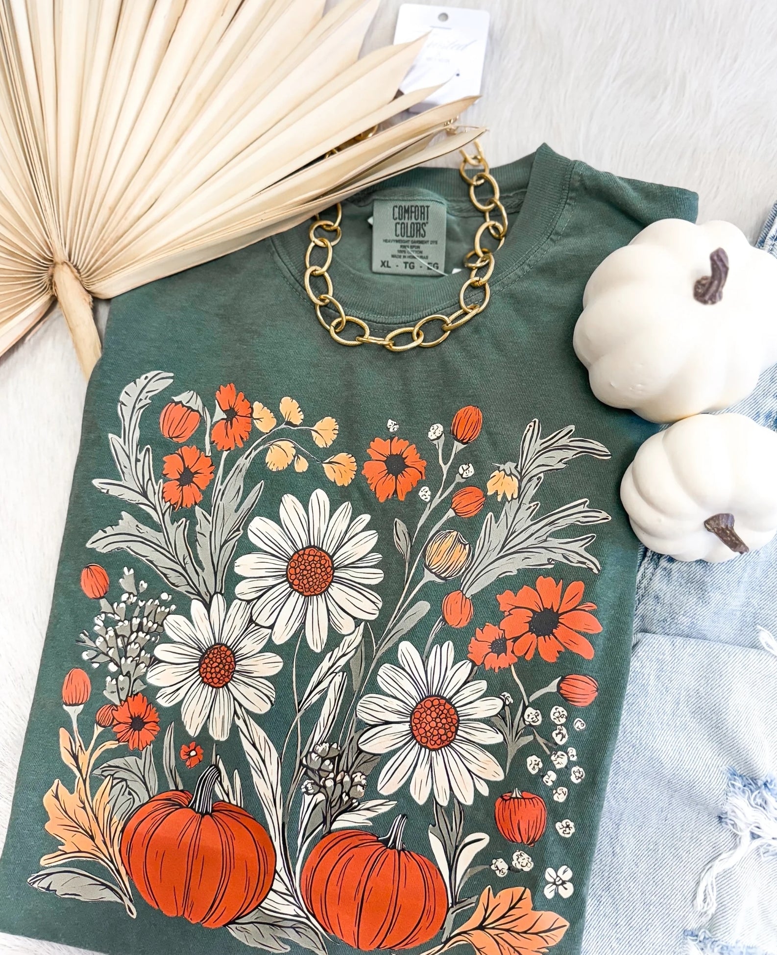 Floral Pumpkin tees!
