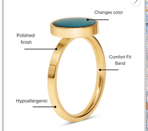 18k Stainless Steel Mood Ring!