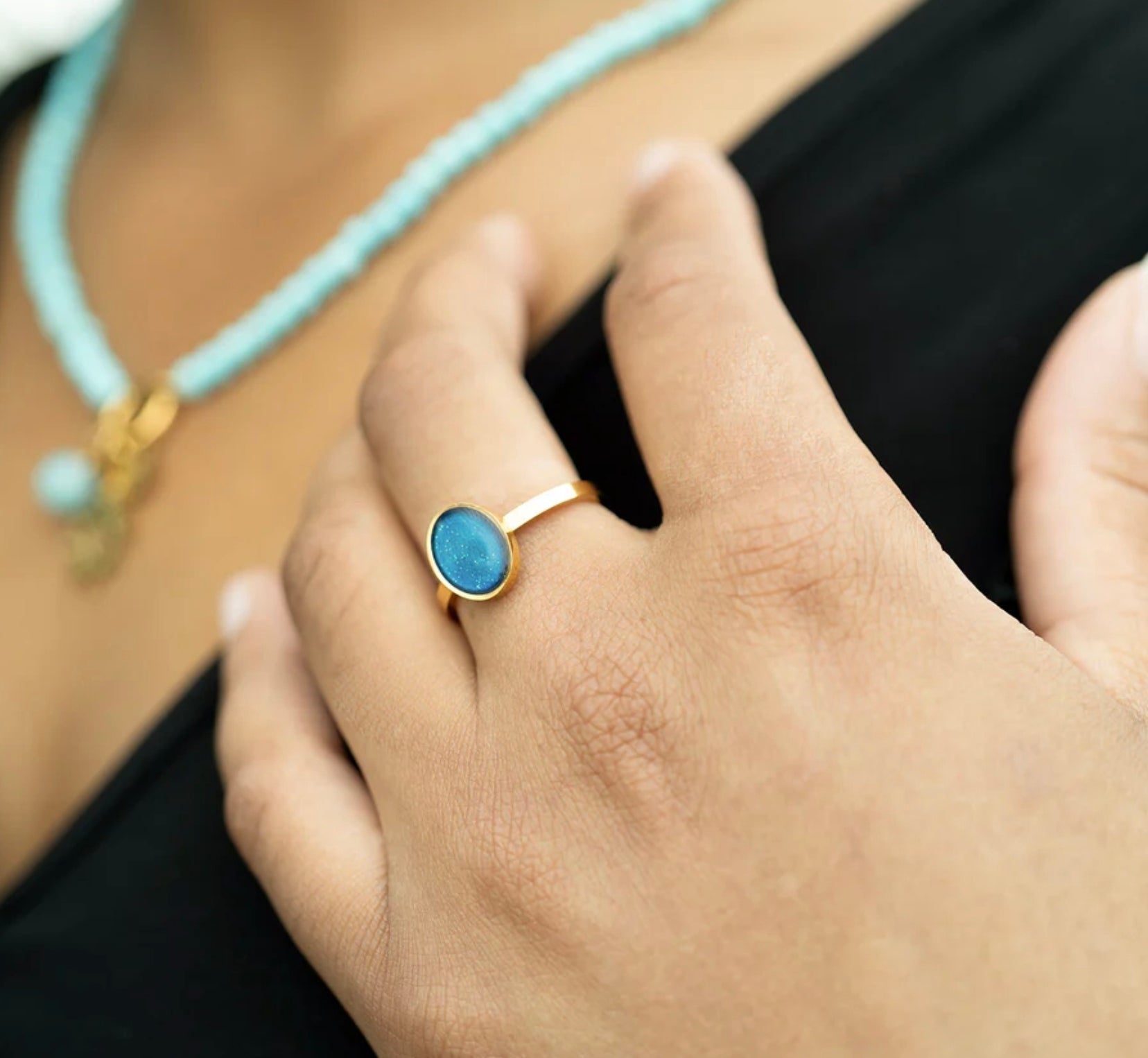 18k Stainless Steel Mood Ring!