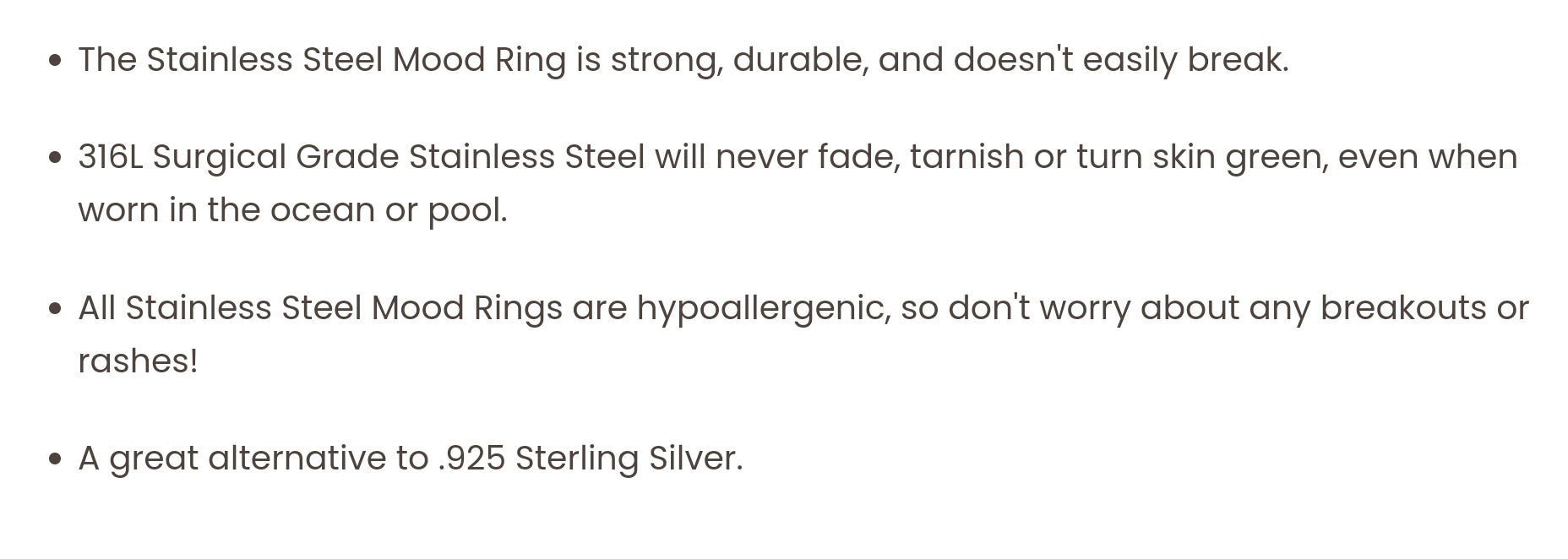 18k Stainless Steel Mood Ring!