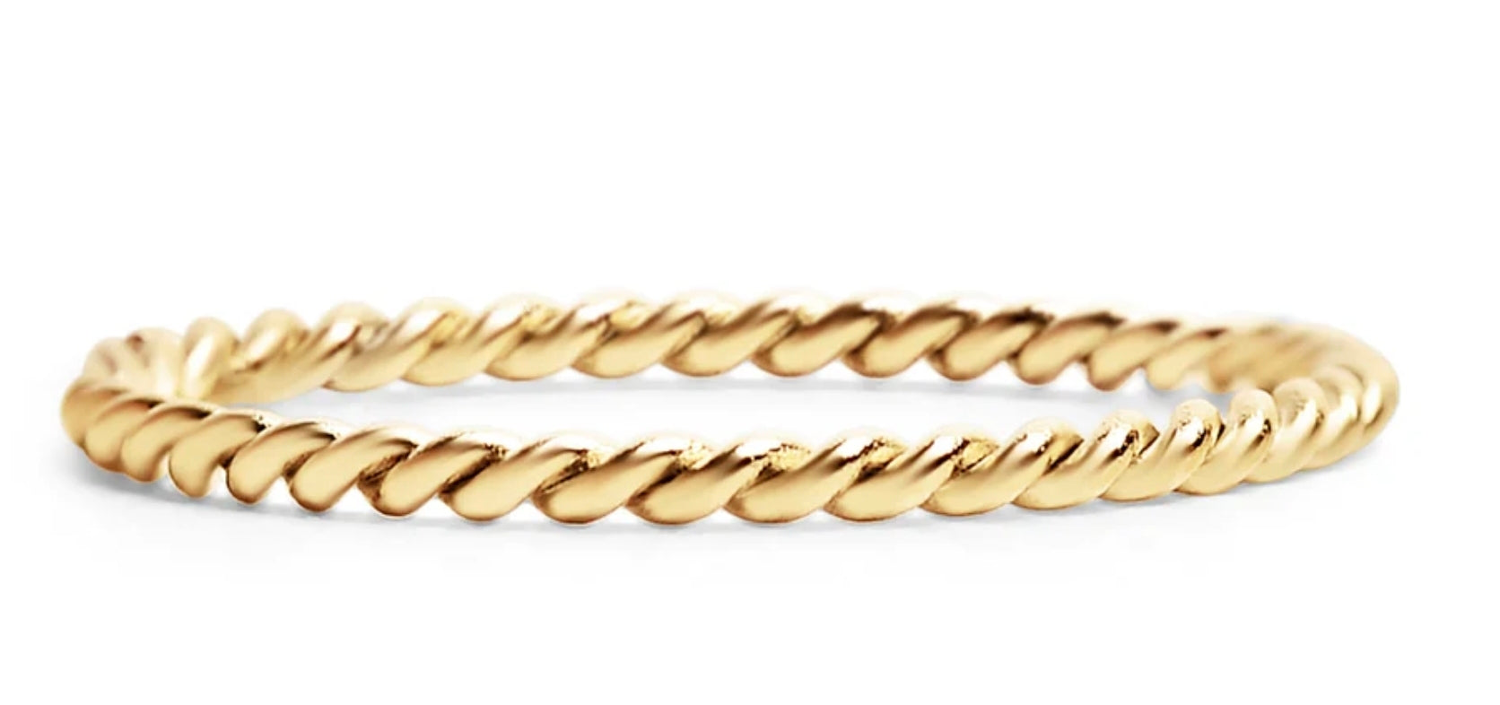 18k PVD Stainless Braided Rope Ring!