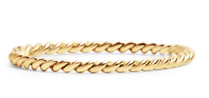 18k PVD Stainless Braided Rope Ring!